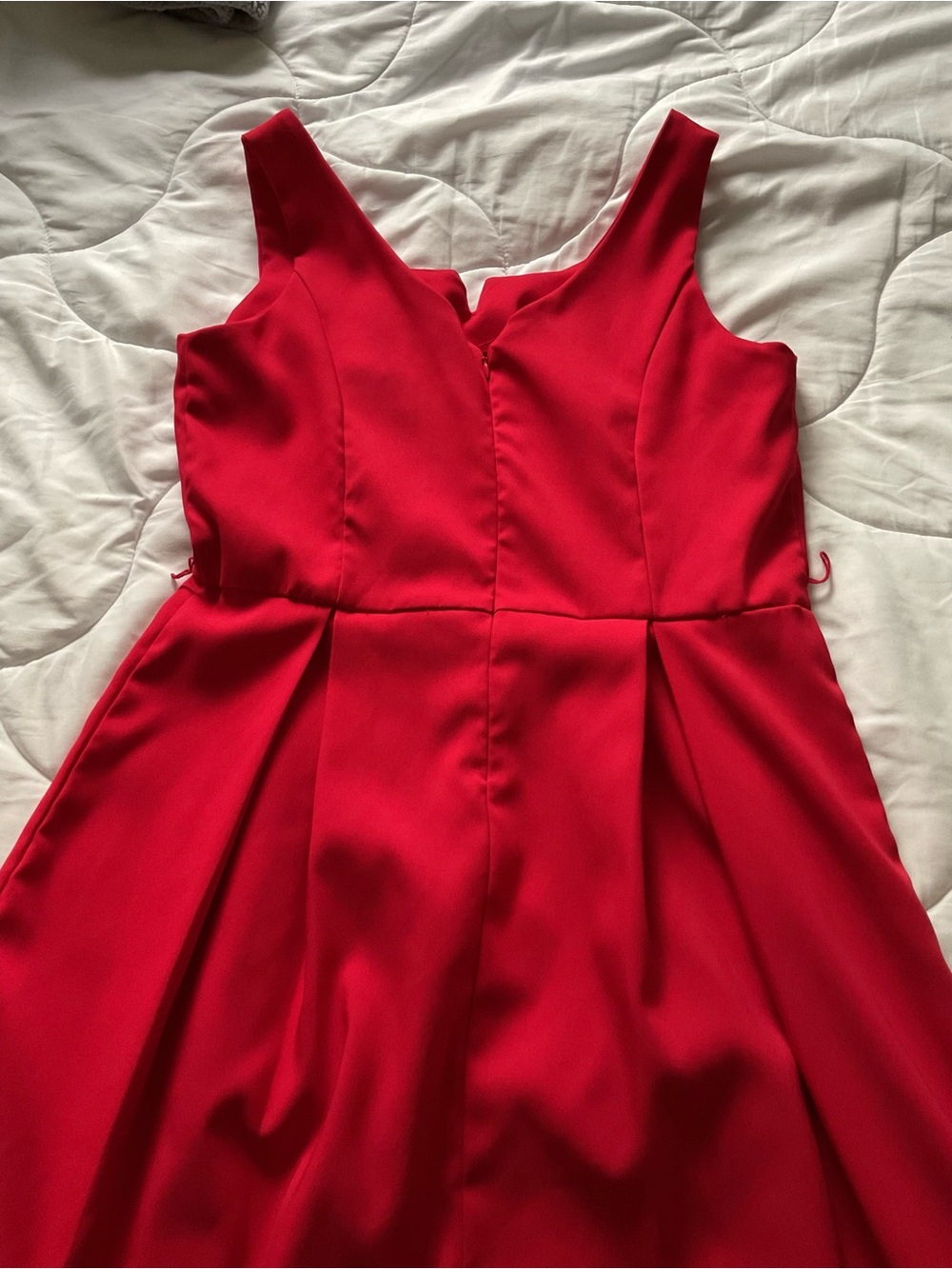 Ronni Nicole Red Sleeveless Dress with V-Notch Bodice - Picture 6 of 6